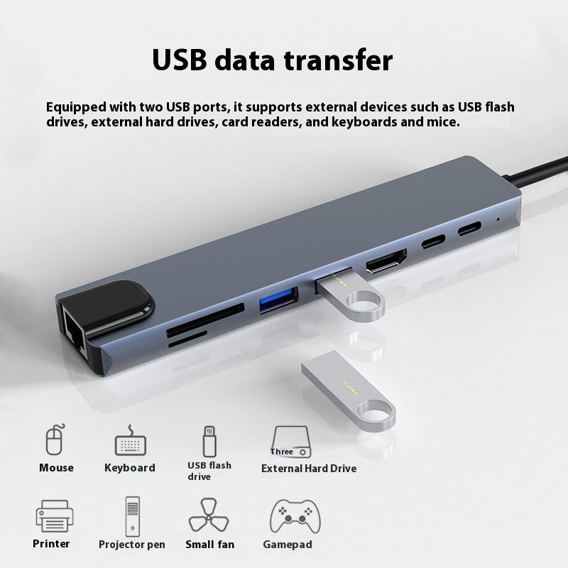 ATEILUJ HubDock™ USB-C 7-in-1 Aluminum Hub