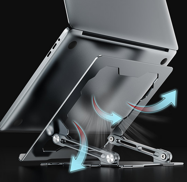 ATEILUJ DeskStand™ Pro adjustable ergonomic laptop stand with multi-angle tilting mechanism